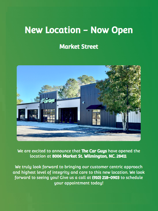 NOW OPEN - Market Street Location!